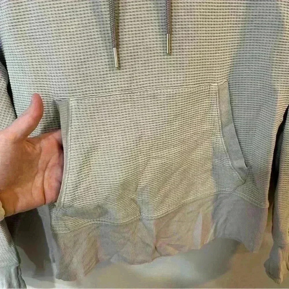 Athleta Light Purple Balance Waffle Knit Pullover Hoodie Women’s Size Small - Picture 4 of 8